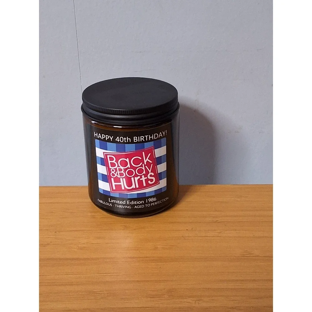 🕯️ 40th Birthday 🎂 Back & Body Hurts 🎈 Candle 🎁 Limited Edition 1985 🆕